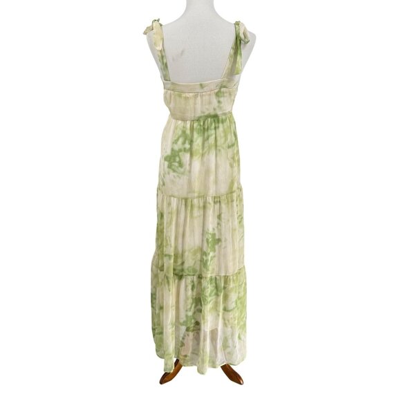 Line & Dot Green Tie-Dye Maxi Dress XS - Picture 2 of 10